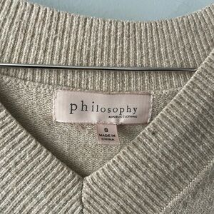 Philosophy Beige V-Neck Sweater